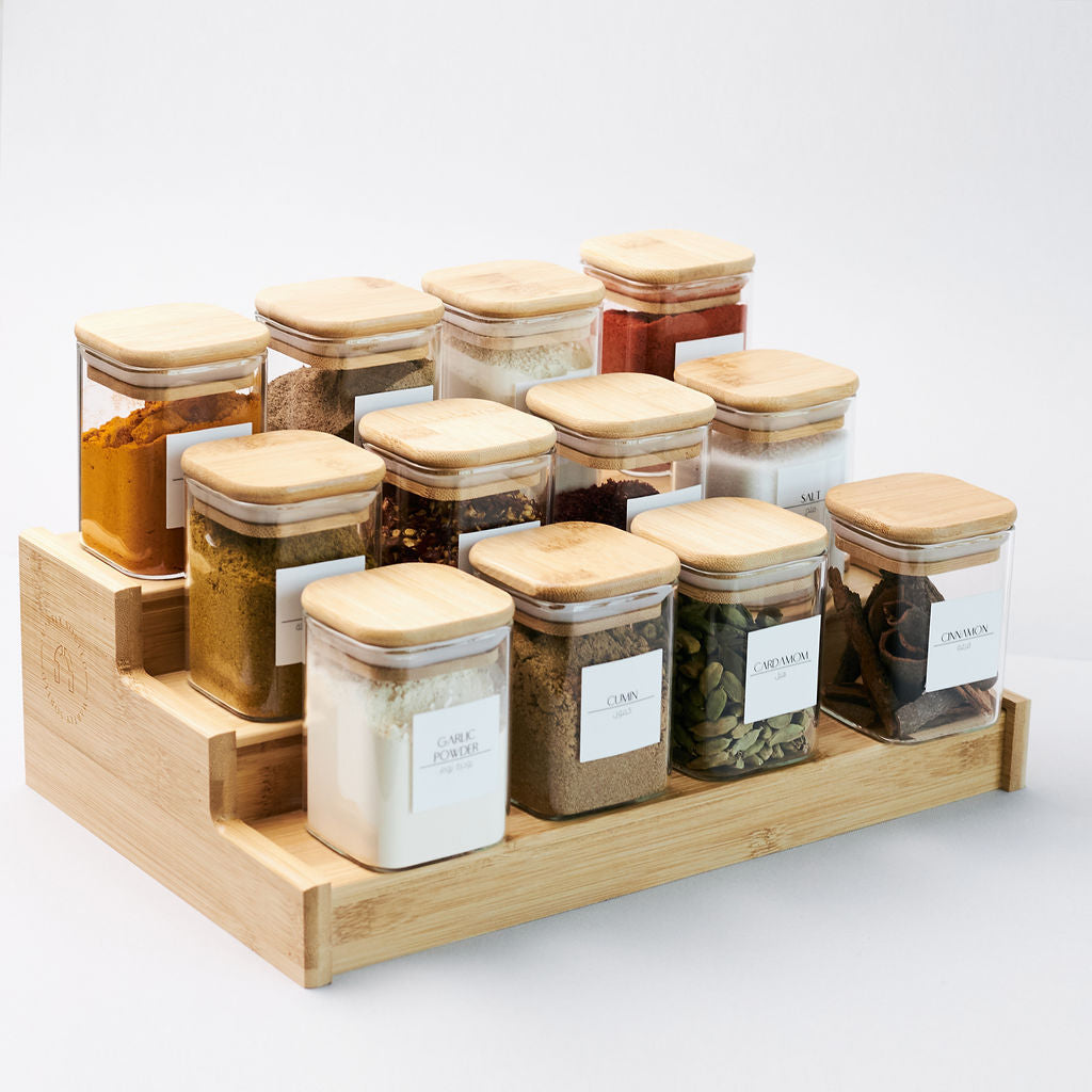 #12 contenants hermétiques en verre et bois#